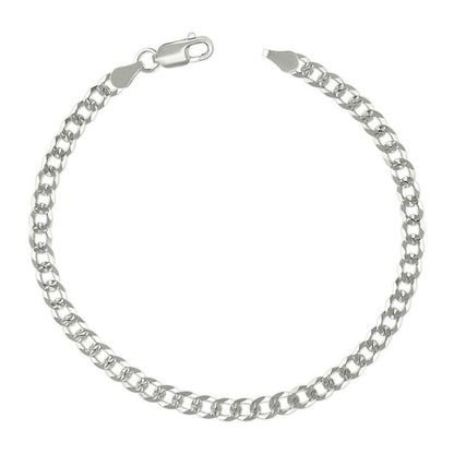925 Silver Solid Pave Super Flat Cuban Chain 4.7mm