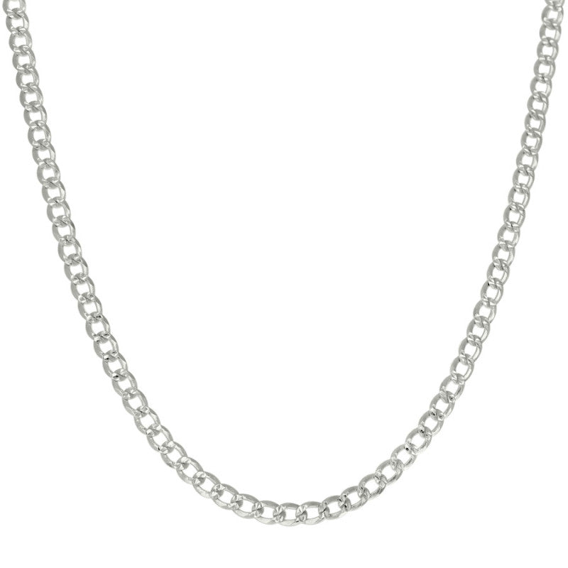 925 Silver Solid Pave Super Flat Cuban Chain 4.7mm