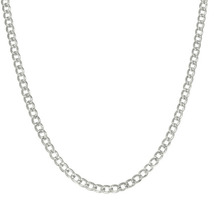 925 Silver Solid Pave Super Flat Cuban Chain 4.7mm