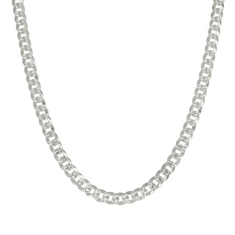 925 Silver Solid Pave Super Flat Cuban Chain 5.2mm