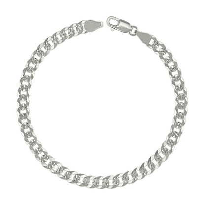 925 Silver Solid Pave Super Flat Cuban Chain 5.2mm