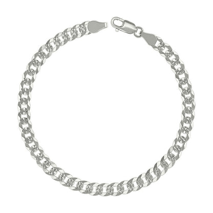 925 Silver Solid Pave Super Flat Cuban Chain 5.2mm