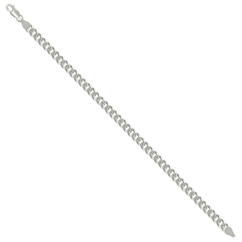 925 Silver Solid Pave Super Flat Cuban Chain 5.2mm