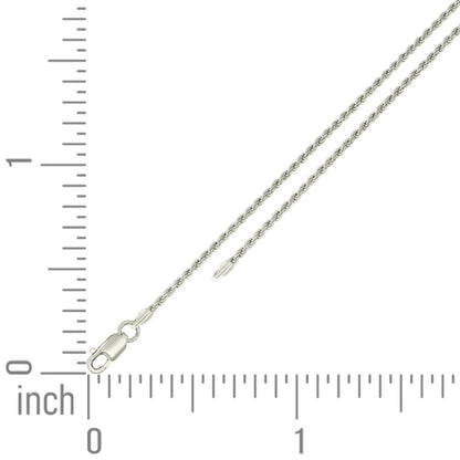 925 Silver Solid Rope Chain 1.5mm