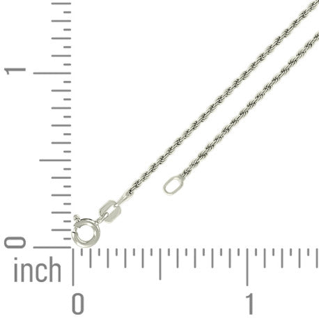 925 Silver Solid Rope Chain 1mm