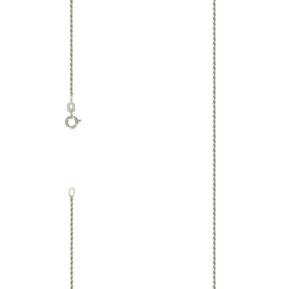 925 Silver Solid Rope Chain 1mm