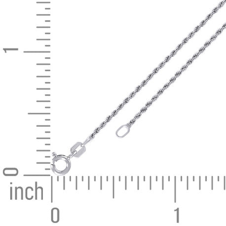 925 Silver Solid Rope Chain 1mm