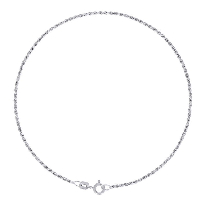 925 Silver Solid Rope Chain 1mm