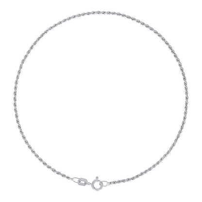 925 Silver Solid Rope Chain 1mm