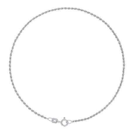 925 Silver Solid Rope Chain 1mm