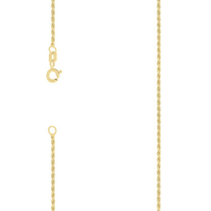 925 Silver Solid Rope Chain 1mm