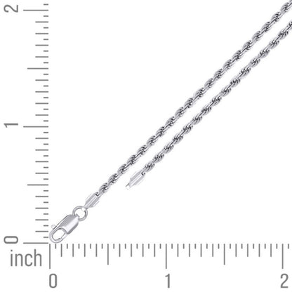 925 Silver Solid Rope Chain 2.5mm