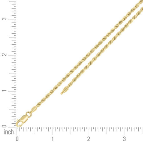 925 Silver Solid Rope Chain 2.5mm