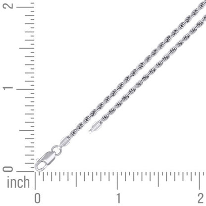 925 Silver Solid Rope Chain 2.5mm