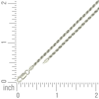 925 Silver Solid Rope Chain 2.5mm