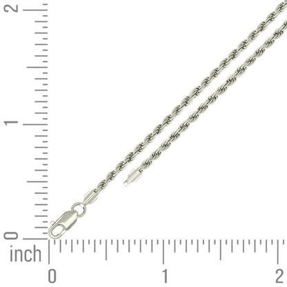 925 Silver Solid Rope Chain 2.5mm