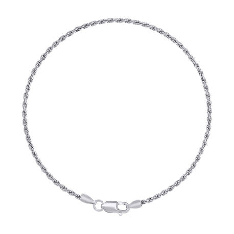 925 Silver Solid Rope Chain 2mm