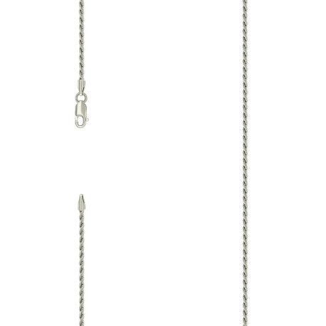 925 Silver Solid Rope Chain 2mm