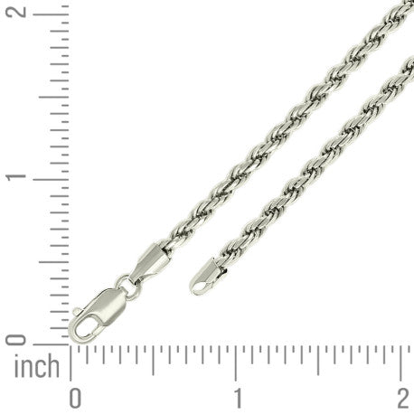 925 Silver Solid Rope Chain 4.5mm