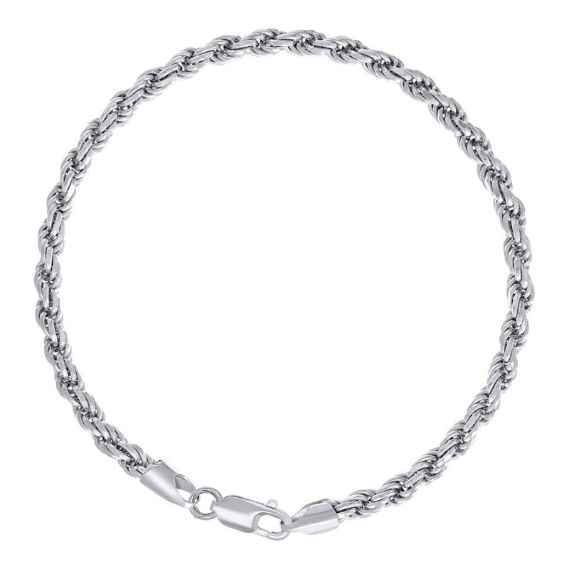925 Silver Solid Rope Chain 4mm