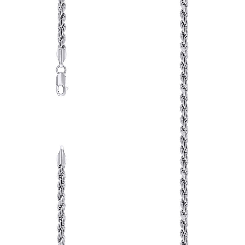 925 Silver Solid Rope Chain 4mm