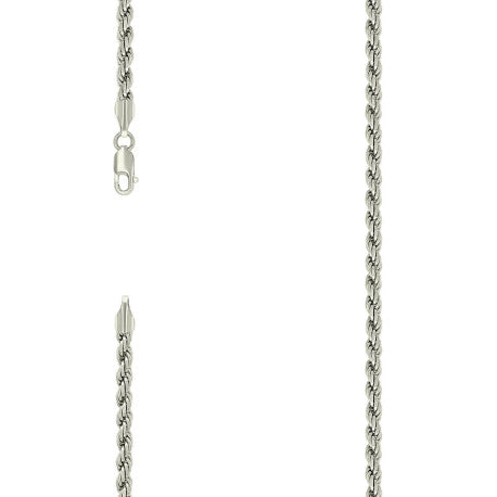 925 Silver Solid Rope Chain 4mm