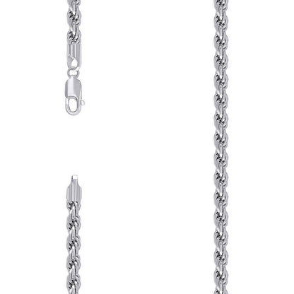 925 Silver Solid Rope Chain 5mm