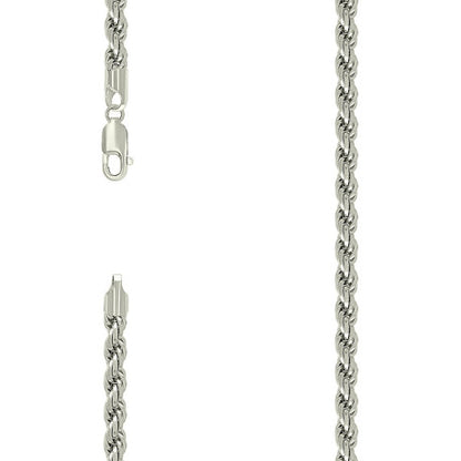 925 Silver Solid Rope Chain 5mm