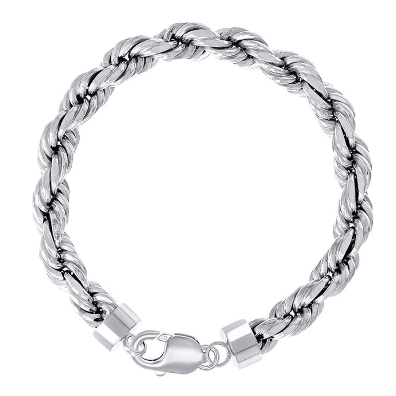 925 Silver Solid Rope Chain 7.5mm