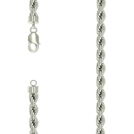 925 Silver Solid Rope Chain 7.5mm