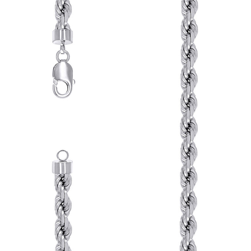 925 Silver Solid Rope Chain 7.5mm
