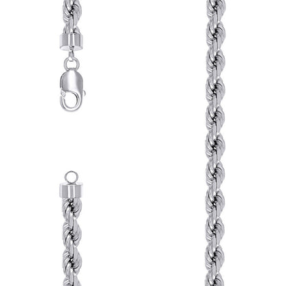 925 Silver Solid Rope Chain 7.5mm