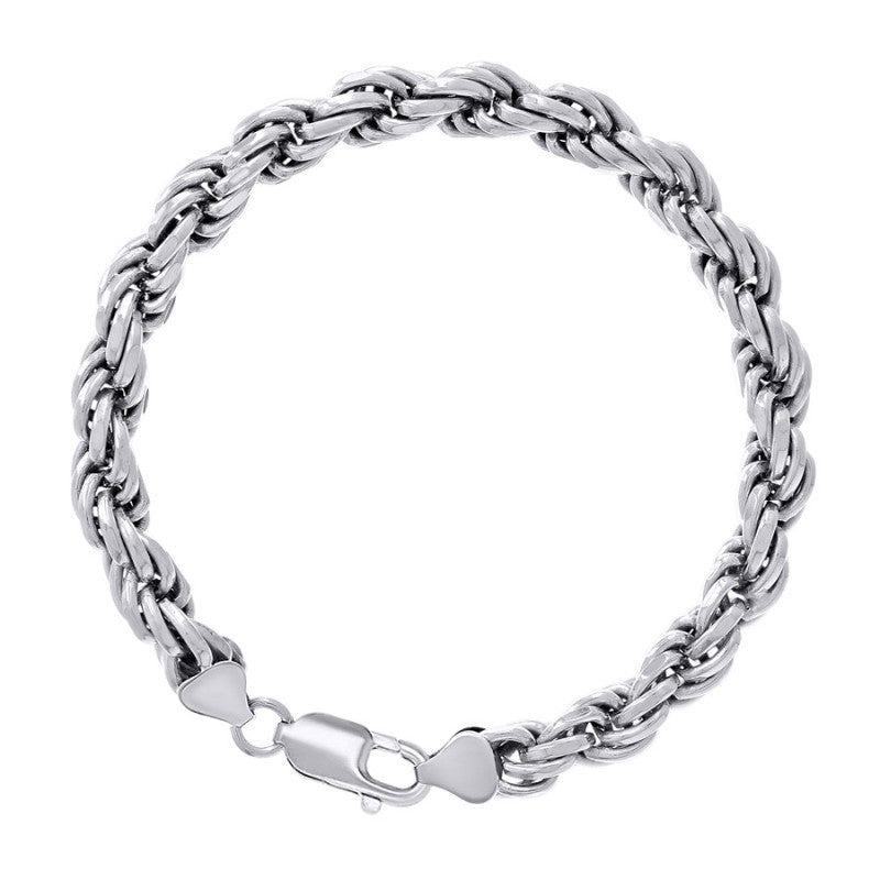 925 Silver Solid Rope Chain 7mm