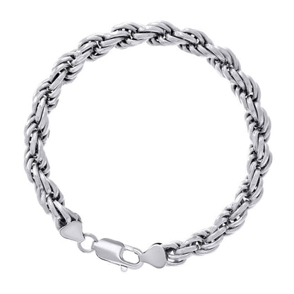 925 Silver Solid Rope Chain 7mm