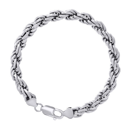 925 Silver Solid Rope Chain 7mm