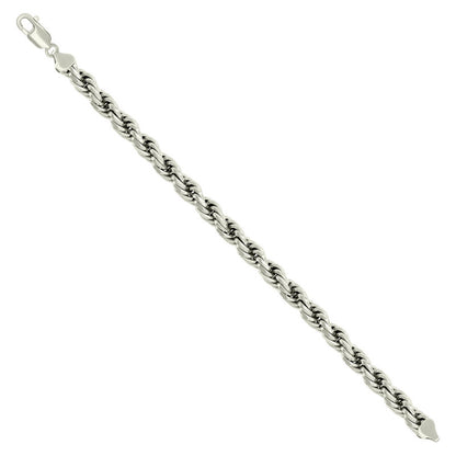 925 Silver Solid Rope Chain 7mm