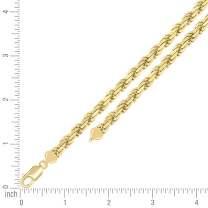 925 Silver Solid Rope Chain 7mm