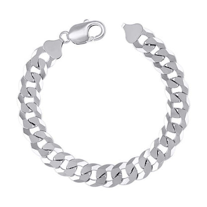 925 Silver Solid Super Flat Cuban Chain 10.8M