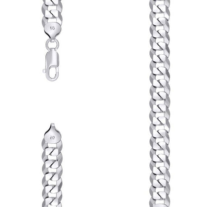 925 Silver Solid Super Flat Cuban Chain 10mm