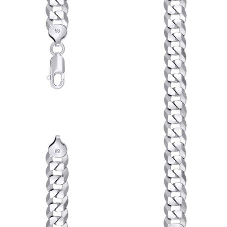 925 Silver Solid Super Flat Cuban Chain 10mm