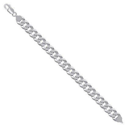 925 Silver Solid Super Flat Cuban Chain 10mm