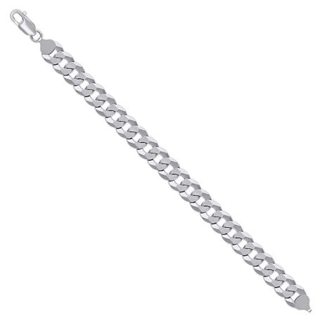 925 Silver Solid Super Flat Cuban Chain 10mm