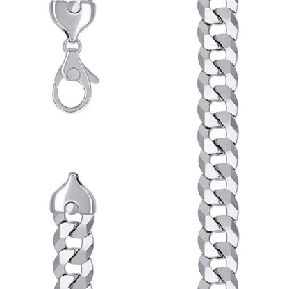 925 Silver Solid Super Flat Cuban Chain 16mm