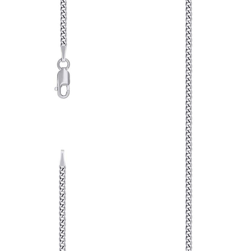 925 Silver Solid Super Flat Cuban Chain 2.3mm