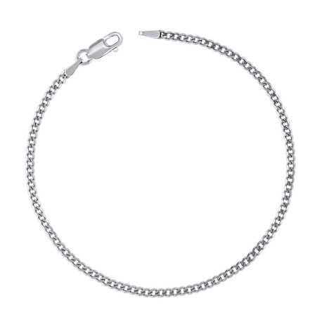 925 Silver Solid Super Flat Cuban Chain 2.3mm