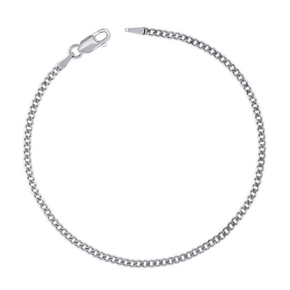 925 Silver Solid Super Flat Cuban Chain 2.3mm