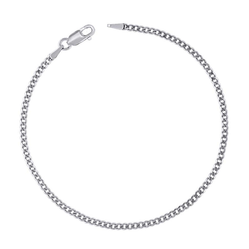 925 Silver Solid Super Flat Cuban Chain 2.3mm