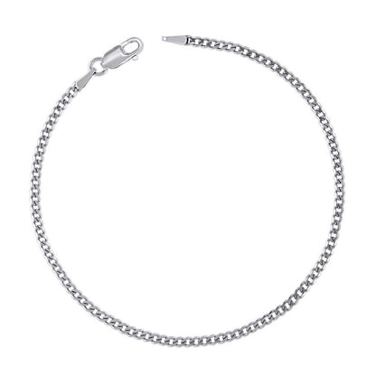925 Silver Solid Super Flat Cuban Chain 2.3mm