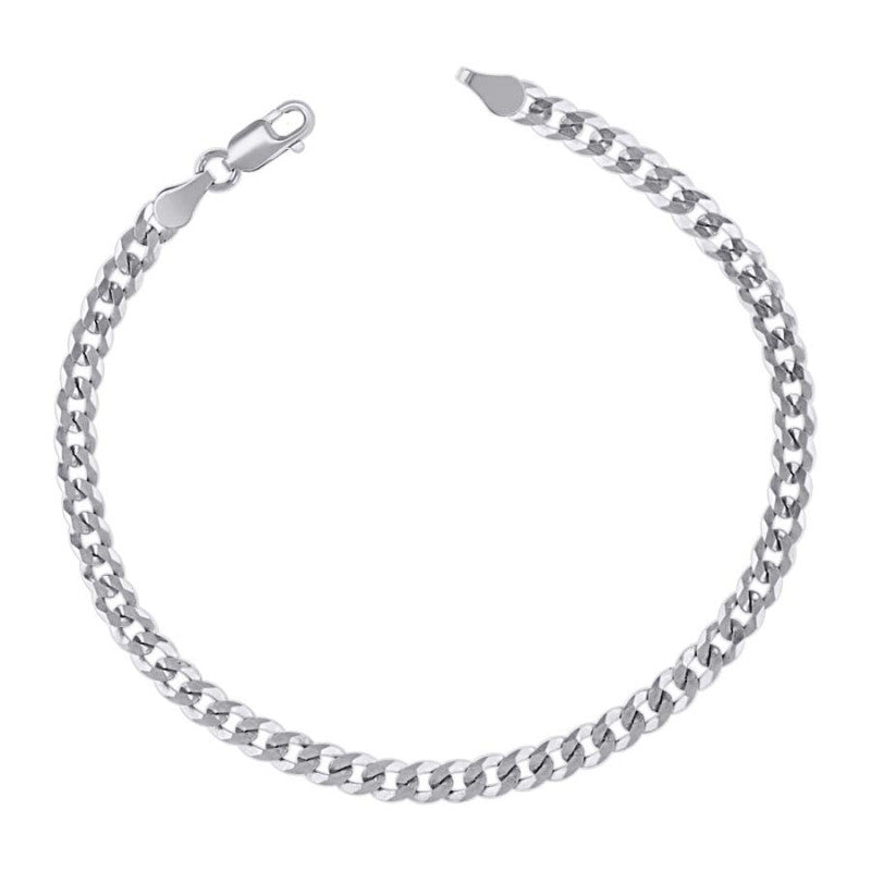 925 Silver Solid Super Flat Cuban Chain 3.7mm
