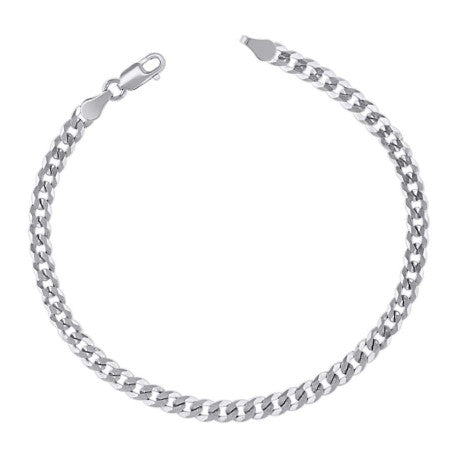 925 Silver Solid Super Flat Cuban Chain 3.7mm